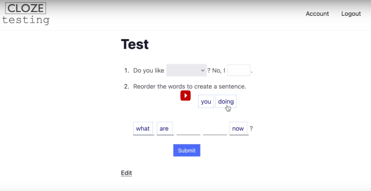 screenshot of youtube demo